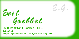 emil goebbel business card
